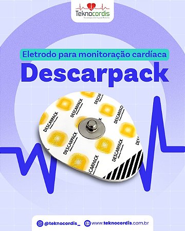 Eletrodo ECG Adulto Descartável Descarpack COM 50 UNIDADES