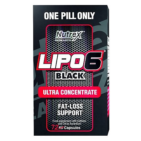 Lipo 6 Black Ultra Concentrado Canadense 72 capsulas importado