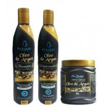 KIT SHAMPOO, CONDICIONADOR E MÁSCARA CAPILAR ÓLEO DE ARGAN - BIO INSTINTO