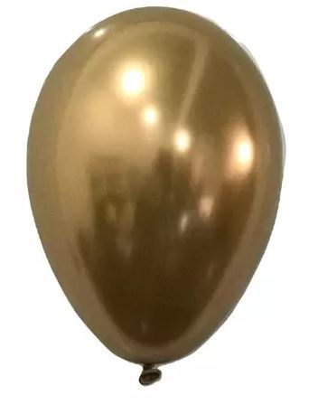 Balão Nº 9 Metalizado Dourado São Roque C/ 25 Un.
