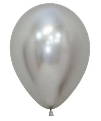 Balão Nº 9 Metalizado Prata São Roque C/ 25 Un.