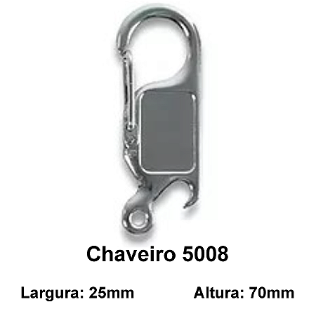 Chaveiro Mosquetão abridor modelo 5008 niquelado