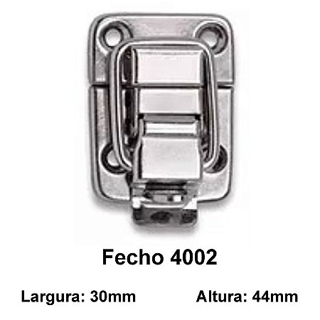 Fecho 30 x 44mm com suporte a cadeado modelo 4002