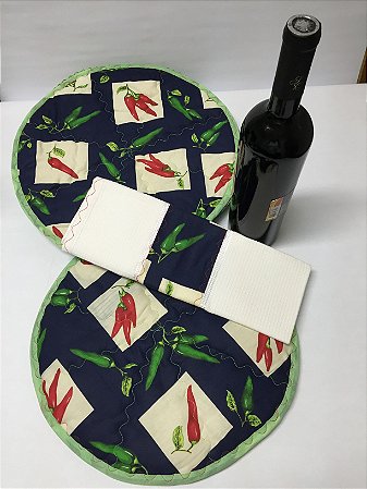 Sousplat Redondo em tecido com almofada com orégano