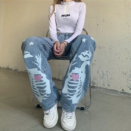 Calça Jeans KAWAII - MobWay Store - Moda Alternativa, Kawaii e Gótica.