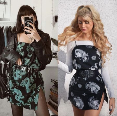 Vestido com hotsell duas estampas