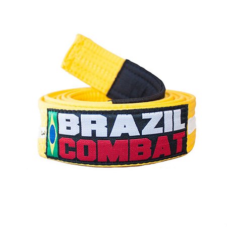 Faixa Jiu-Jitsu Amarela com Branco Brazil Combat