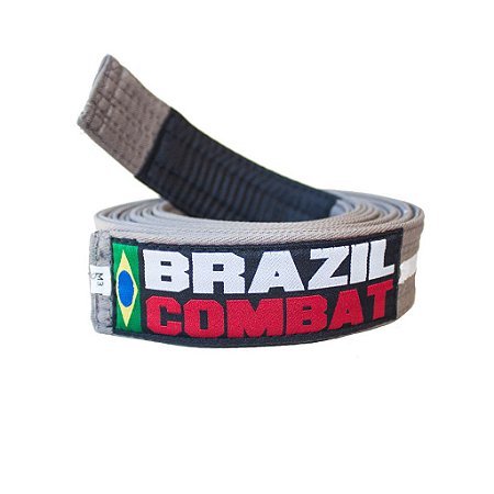 Faixa Jiu-Jitsu Cinza com Branco Brazil Combat