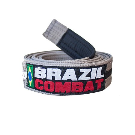 Faixa Jiu-Jitsu Cinza com Preto Brazil Combat
