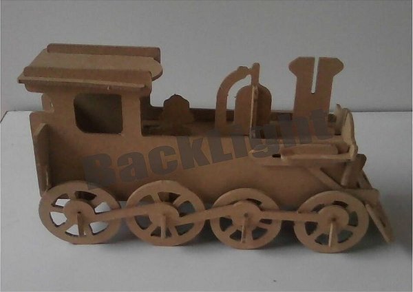 Locomotiva quebra-cabeça em MDF