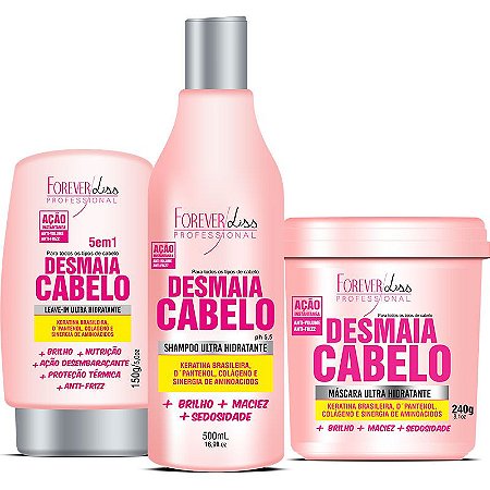 Kit Forever Liss Desmaia Cabelo Shampoo 300ml + Máscara Capilar