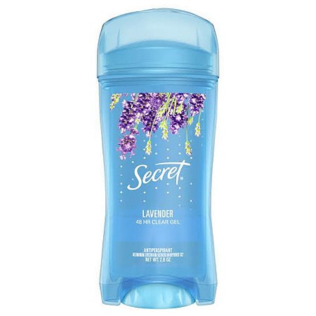 Desodorante Secret Clear Gel Lavanda 76g - 48h Importado