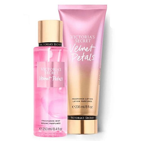 kit Victoria Secret's Body Splash e Hidratante Velvet Petals