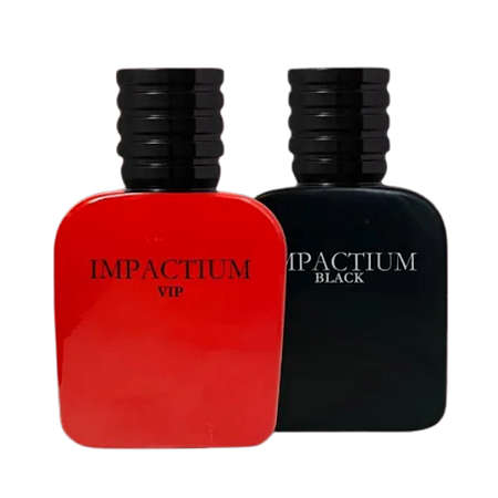 Perfume com Feromônio Impactium Vip + Black Men 50ml cada