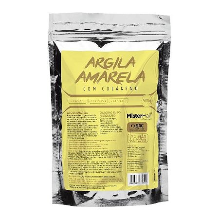 Argila Amarela com Colágeno - Mister Hair - 500g