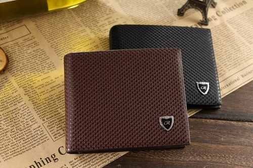 Carteira Masculina Em Couro Padrão Dot