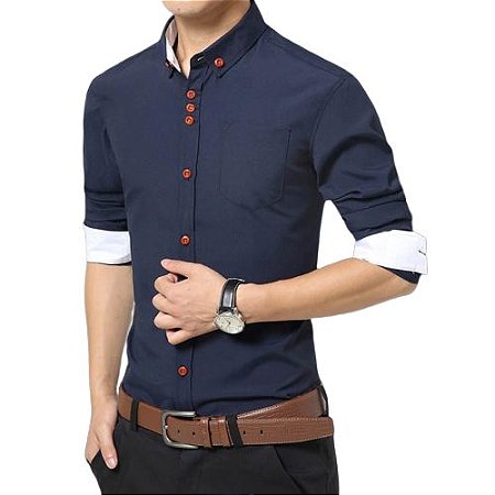 camisa slim branca