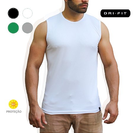 Camiseta Regata Básica Masculina Dry Fit Academia Casual Praia