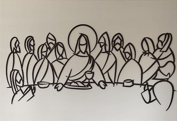 Painel Santa Ceia Bless em MDF – 1,50m x 0,70m