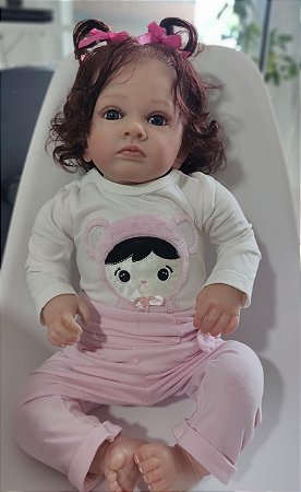 Bebê Reborn silicone - Sonho de Menina - Bebê Boneca Reborn