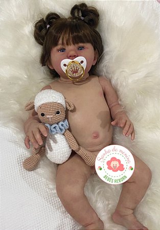 PRONTA ENTREGA - Bebê Reborn realista Abigail corpo todo silicone