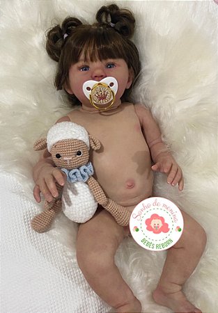 Boneca Bebe Reborn Abigail Corpo De Silicone Realista 48Cm com