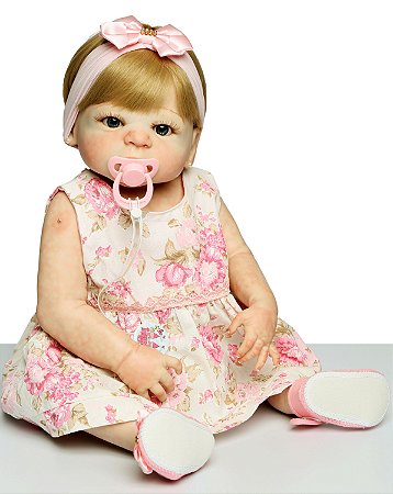 Bebê reborn loira de silicone Clearance