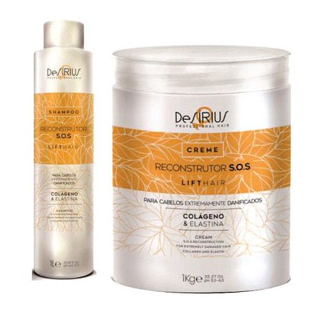Kit Shampoo Reconstrutor + Máscara S.O.S - Cabelos Danificados Por Químicas