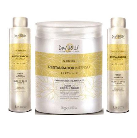 Kit Restaurador Intenso De Sírius - Cabelos Danificados e Fragéis profissional