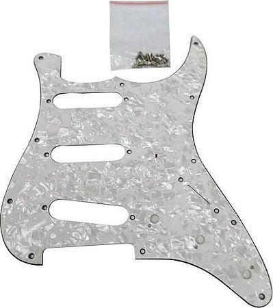 Escudo Guitarra Strato PHX 3S Branco Perolado
