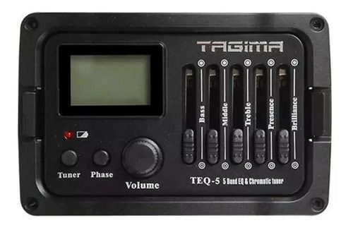 Pré-Equalizador Tagima TEQ-5 Para Violão 5 Bandas Com Afinador