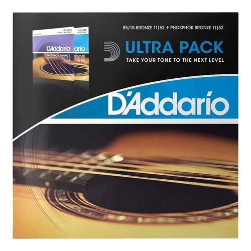 Ultra Pack Encordoamento D'addario Violão Aço 011 EZ910 + EJ26
