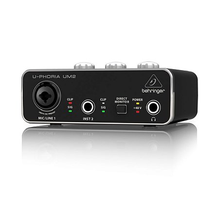 Interface de Áudio Behringer U-Phoria UM2 USB