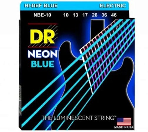 Encordoamento Guitarra Dr. Neon Azul NGE-10