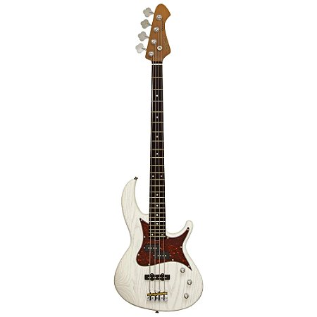 Baixo Aria Pro II 313-MK2 Detroit 4 Cordas Open-Pore White