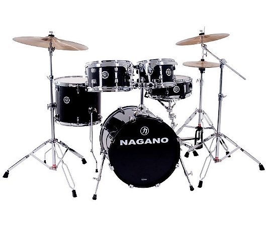 Bateria Nagano Garage Gig Ebony Sparkle Com Ferragens