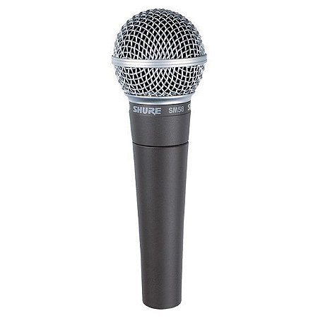 Microfone Dinâmico Shure SM-58 LC com Fio