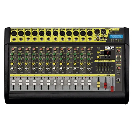 Mesa de Som Amplificada SKP VZ-120 II – 12 Canais