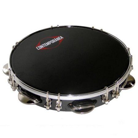 Pandeiro Contemporânea 31PPC Fórmica Preta 10"  Nylon Preto