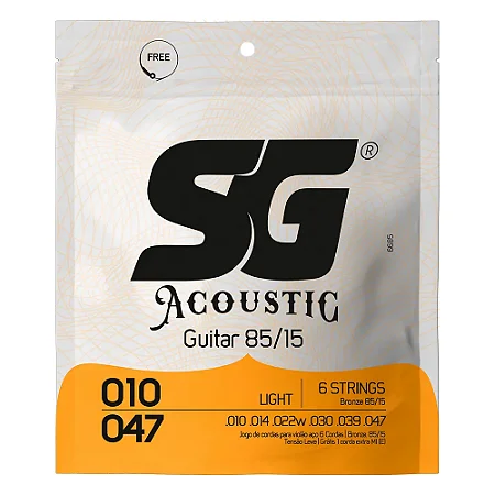Encordoamento Violão Aço SG 010 Bronze Tensão Leve