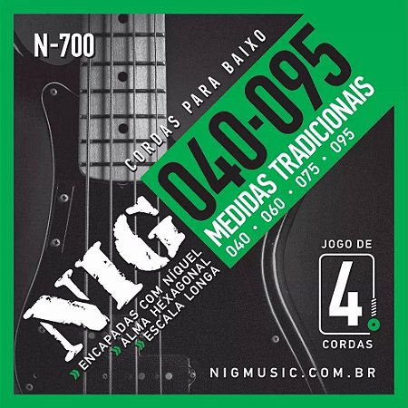 Encordoamento Baixo NIG N-700 4 Cordas 040