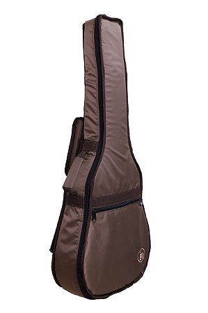 Capa Violão Folk Extra Luxo Acolchoada Nylon 70 Marrom JPG