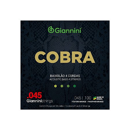 Encordoamento Baixolão Giannini Phosphor Bronze 045-100 Cobra