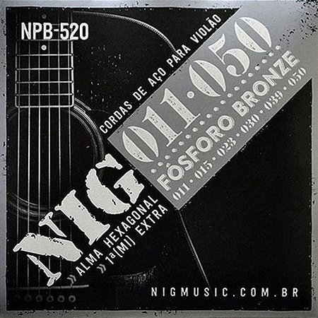 Encordoamento Violão NIG NPB-520 Fósforo Bronze 011