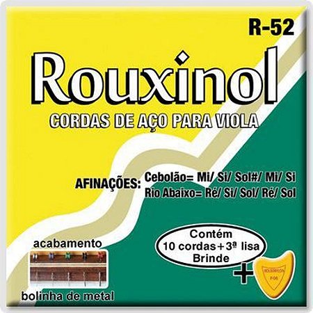 Encordoamento Viola Rouxinol Brasileira R-52