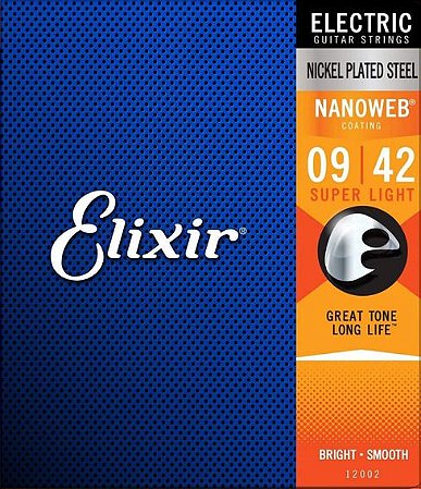 Encordoamento Guitarra Elixir Nanoweb Super Light 09-42