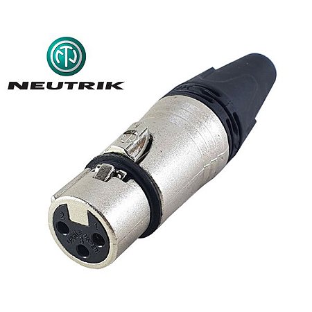 Plug Conector Neutrik NC3FXX XLR Fêmea de Cabo/Linha