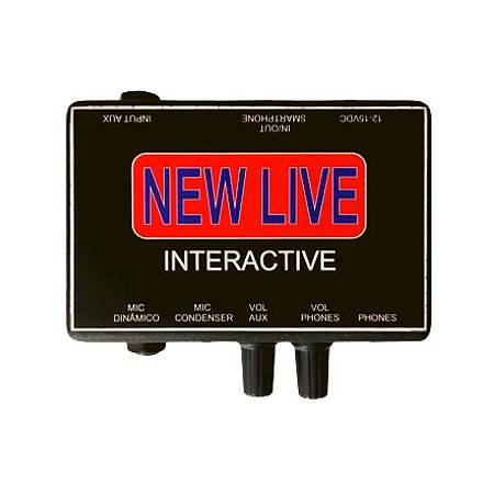 Interface de Áudio New Live Interactive Profissional 3 Canais