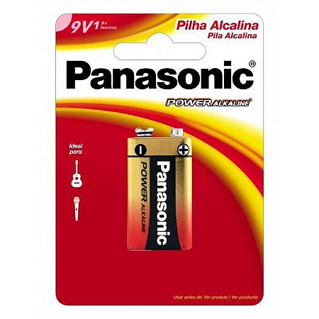 Pilha Bateria Panasonic 9V Power Alcalina