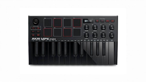 Teclado Controlador Akai MPK Mini3 BK - 25 teclas